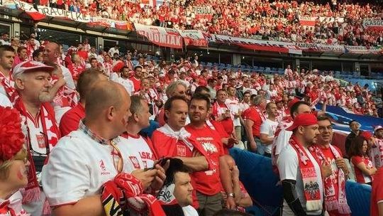 Polska - Niemcy. Trybuny na Stade de France