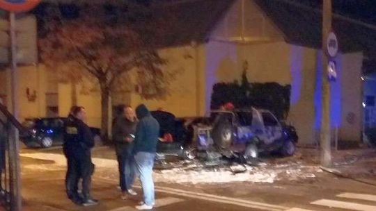 Spłonęły samochody w Puławach Spłonęły samochody w Puławach