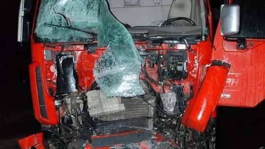 Żakowola Radzyńska. Zderzenie dwóch ciężarówek Żakowola Radzyńska. Zderzenie dwóch ciężarówek