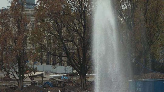 Nowa fontanna na pl. Litewskim: próbny rozruch
