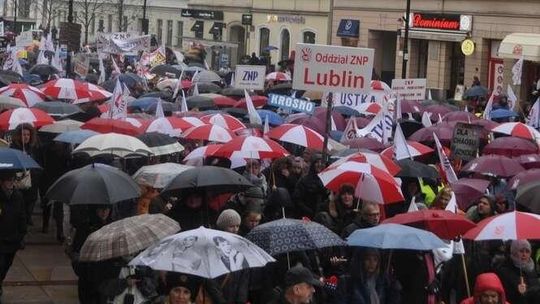 Protest nauczycieli w Warszawie