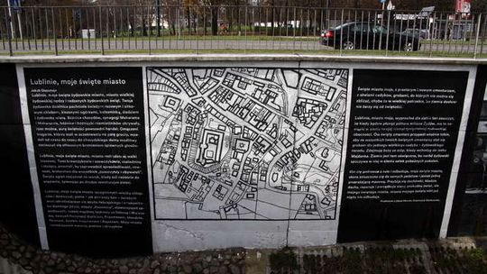 Mural ze starych zdjęć Lublina