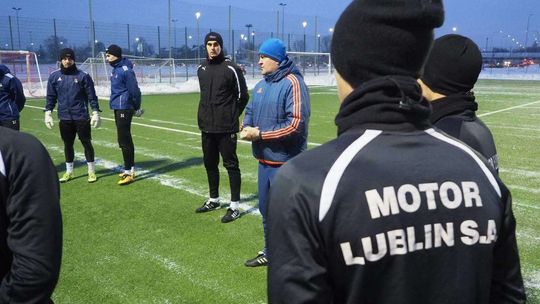 Trening pilkarzy Motru Lublin