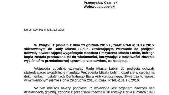 Pismo prezydenta