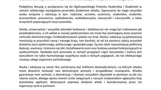 Postulaty studentów