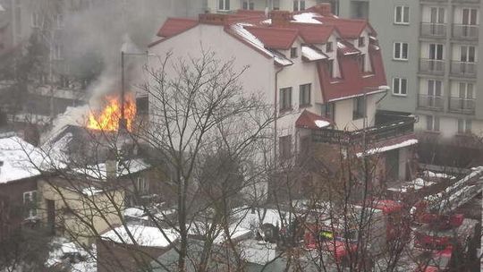 Pożar domu przy ul. Jesionowej  (zdjęcia)