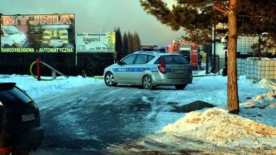 Pożar myjni samochodowej w Kraśniku