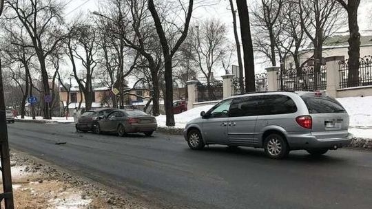 Kolizja na ul. Wyszyńskiego w Lublinie