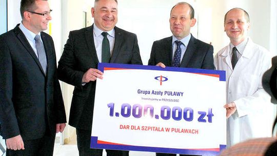 Milion złotych od Azotów dla szpitala w Puławach