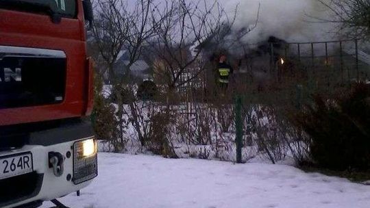 Pożar altanek w ROD Maki w Lublinie Pożar altanek w ROD Maki w Lublinie