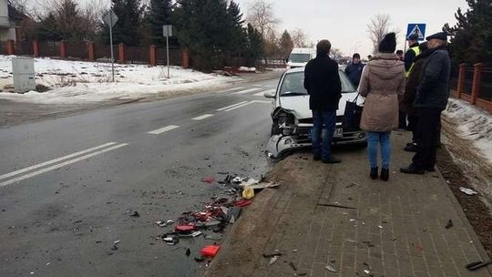 Kolizja 4 samochodów w Jakubowicach Kolizja 4 samochodów w Jakubowicach