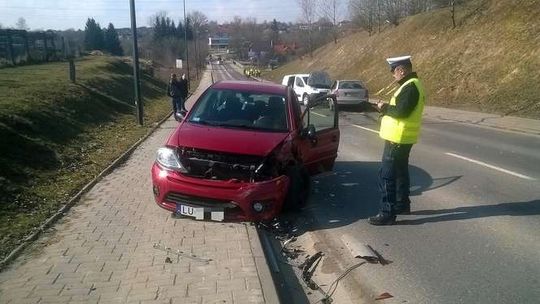 Wypadek na ul. Wojciechowskiej w Lublinie