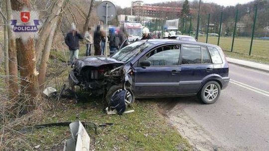 Wypadek w Nałęczowie: 18-latka uderzyła w drzewo