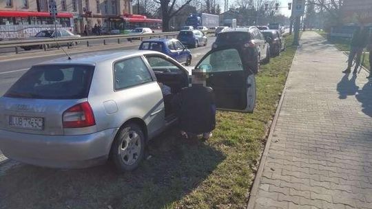 Kolizja na al. Kraśnickiej w Lublinie