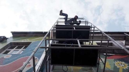 Mozaika na kamienicy przy ul. Biłgorajskiej w Lublinie Mozaika na kamienicy przy ul. Biłgorajskiej w Lublinie