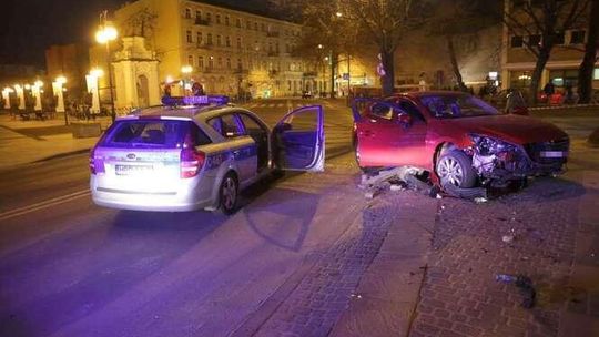 Wypadek na ul. Kołłątaja w Lublinie
