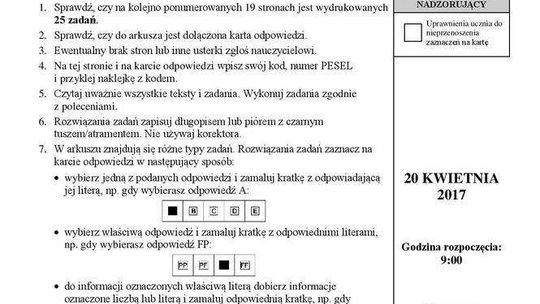 Egzamin gimnazjalny 2017: przedmioty przyrodnicze. Arkusze CKE