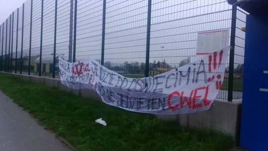 Baner na stadionie Avii Świdnik