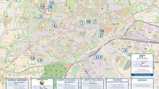 Mapa inwestycji deweloperskich w Lublinie