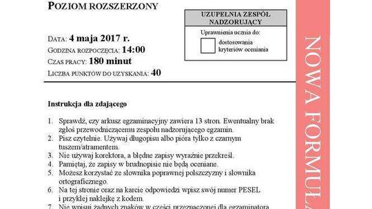 Matura 2017 polski rozszerzony. Arkusze CKE