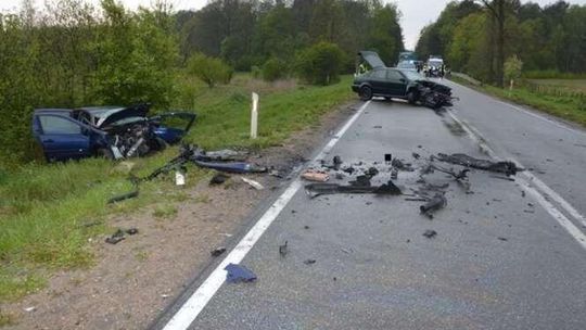 Wólka Plebańska: Zderzenie samochodów