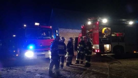 Pożar domu w miejscowości Płouszowice-Kolonia