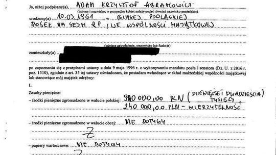 Oświadczenia majątkowe posłów z woj. lubelskiego