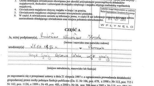 Oświadczenia majątkowe wójtów i burmistrza z pow. parczewskiego Oświadczenia majątkowe wójtów i burmistrza z pow. parczewskiego