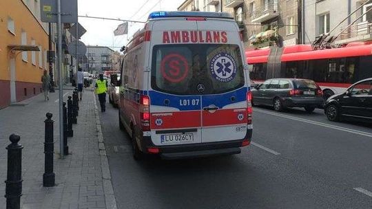 Wypadek na ul. Piłsudskiego w Lublinie
