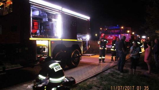 Pożar budynku socjalnego w Kraśniku Pożar budynku socjalnego w Kraśniku