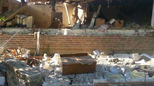 Wybuch gazu zniszczył pół domu w Boduszynie