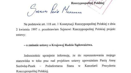 Projekt ustawy prezydenta Andrzeja Dudy o KRS