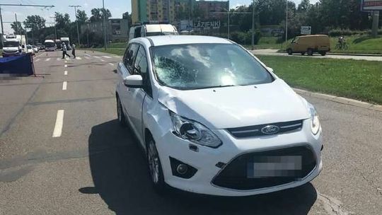 Wypadek przy ul. Mełgiewskiej w Lublinie - 1 sierpnia 2017