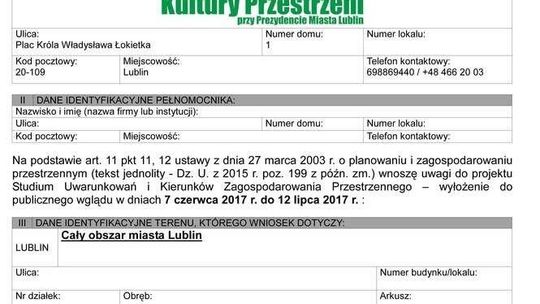 Uwagi Rady Kultury Przestrzeni do projektu studium przestrzennego