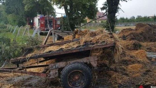 Pożar w miejscowości Głębokie
