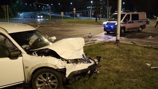 Wypadek na skrzyżowaniu al. Solidarności i Kompozytorów Polskich