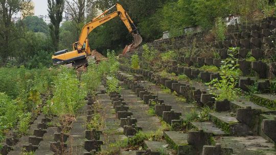 Rozbiórka trybun na stadionie Lublinianki Rozbiórka trybun na stadionie Lublinianki