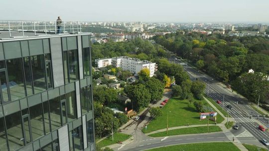 Lublin widziany z dachu nowego biurowca przy ul. Nałęczowskiej 14
