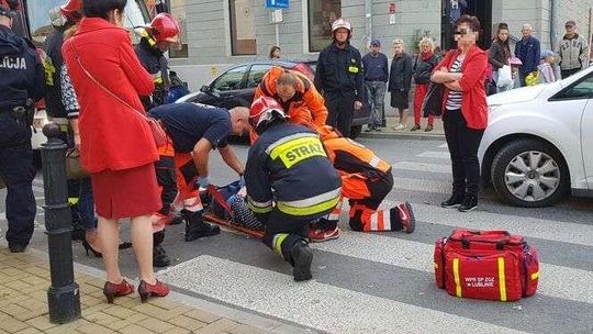Potrącenie pieszej na ul. Orlej