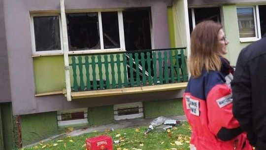 Pożar mieszkania w bloku przy ul. Skierki w Lublinie