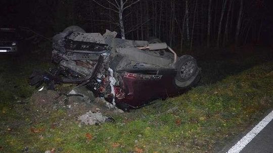 Wypadek w miejscowości Sapiehów na K63 - 8 listopada 2017