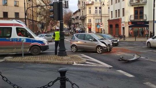 Wypadek w centrum Lublina 