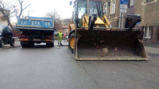 Awaria na ul. Staszica w Lublinie