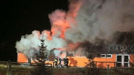 Pożar dawnego budynku przedszkola w Chełmie