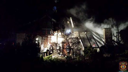 Pożar domu w Motyczu