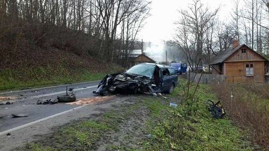 Wypadek w Wąwolnicy 28.12.2017