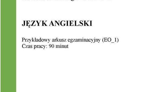 Egzamin ósmoklasisty 2018/2019 ANGIELSKI Egzamin ósmoklasisty 2018/2019 ANGIELSKI