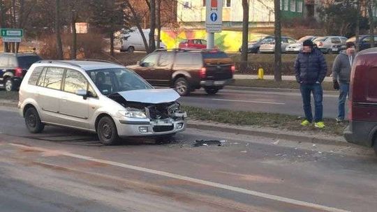 Kolizja na al. Andersa w Lublinie