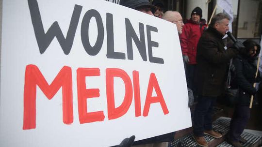 Protest przed siedzibą TVP Lublin