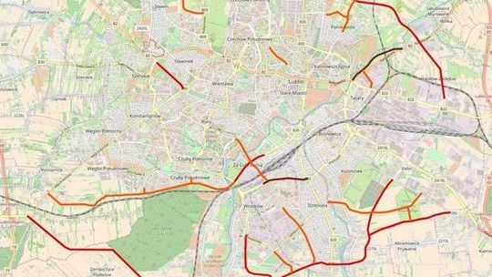 Nowe drogi w Lublinie. Mapa